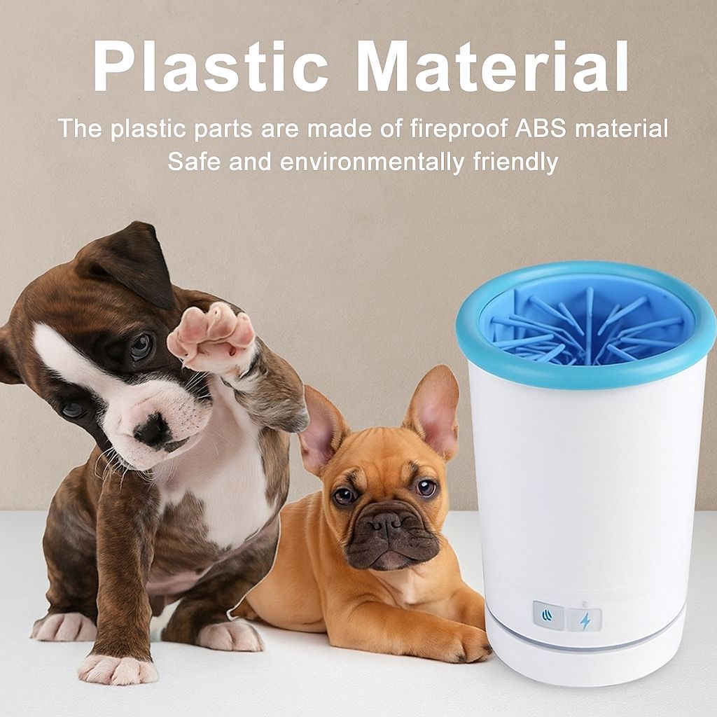 Soft Electric Pet Washer – USB Rechargeable, Portable Paw & Hair Cleaner with Gentle Silicone Bristles
