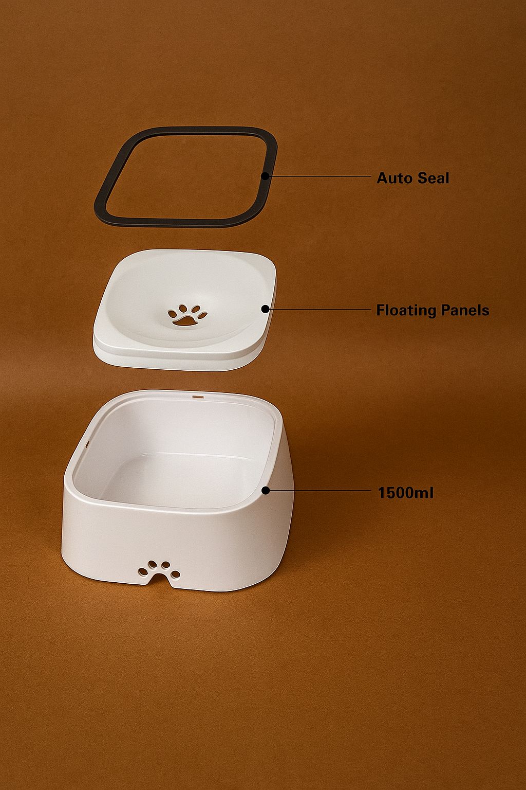 Spill-Proof Pet Water Bowl – Drip-Resistant, Non-Slip Design for Mess-Free Drinking