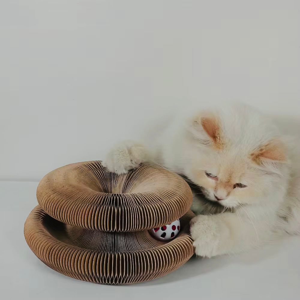 Magic Cat Scratch Board Toy – 2-in-1 Scratch Pad, Shape-Changing Playboard & Furniture Protector