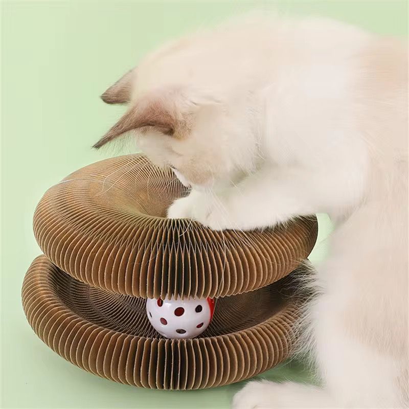 Magic Cat Scratch Board Toy – 2-in-1 Scratch Pad, Shape-Changing Playboard & Furniture Protector