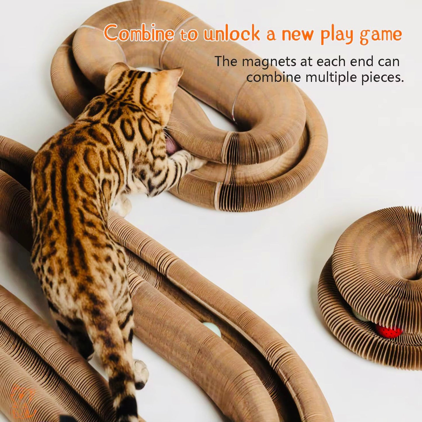 Magic Cat Scratch Board Toy – 2-in-1 Scratch Pad, Shape-Changing Playboard & Furniture Protector