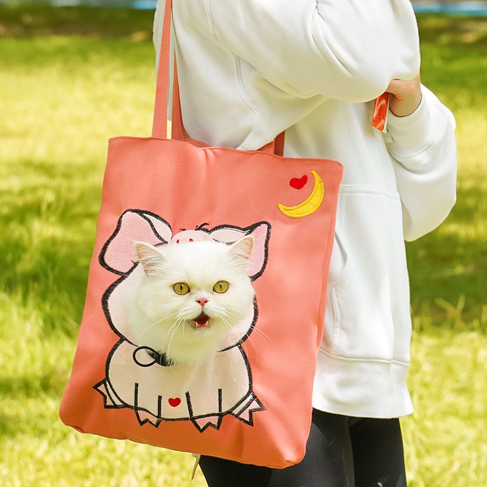 Adorable Cat Plush Tote Bag – 6 Variants, Multi-Color Options