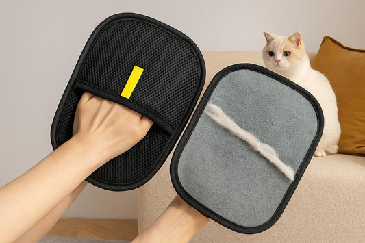 Reusable Electrostatic Pet Hair Remover Gloves – Double-Sided, Eco-Friendly Fur Cleaning Glove for Furniture, Carpet & Clothing