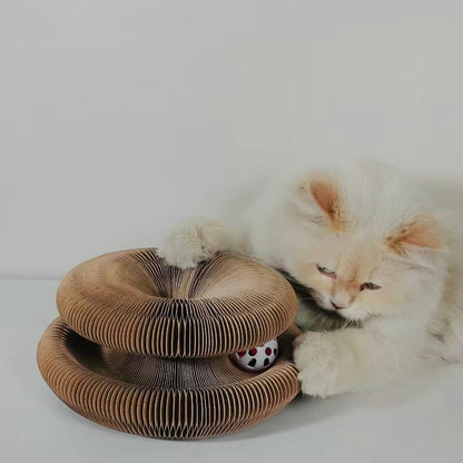 Magic Cat Scratch Board Toy – 2-in-1 Scratch Pad, Shape-Changing Playboard & Furniture Protector