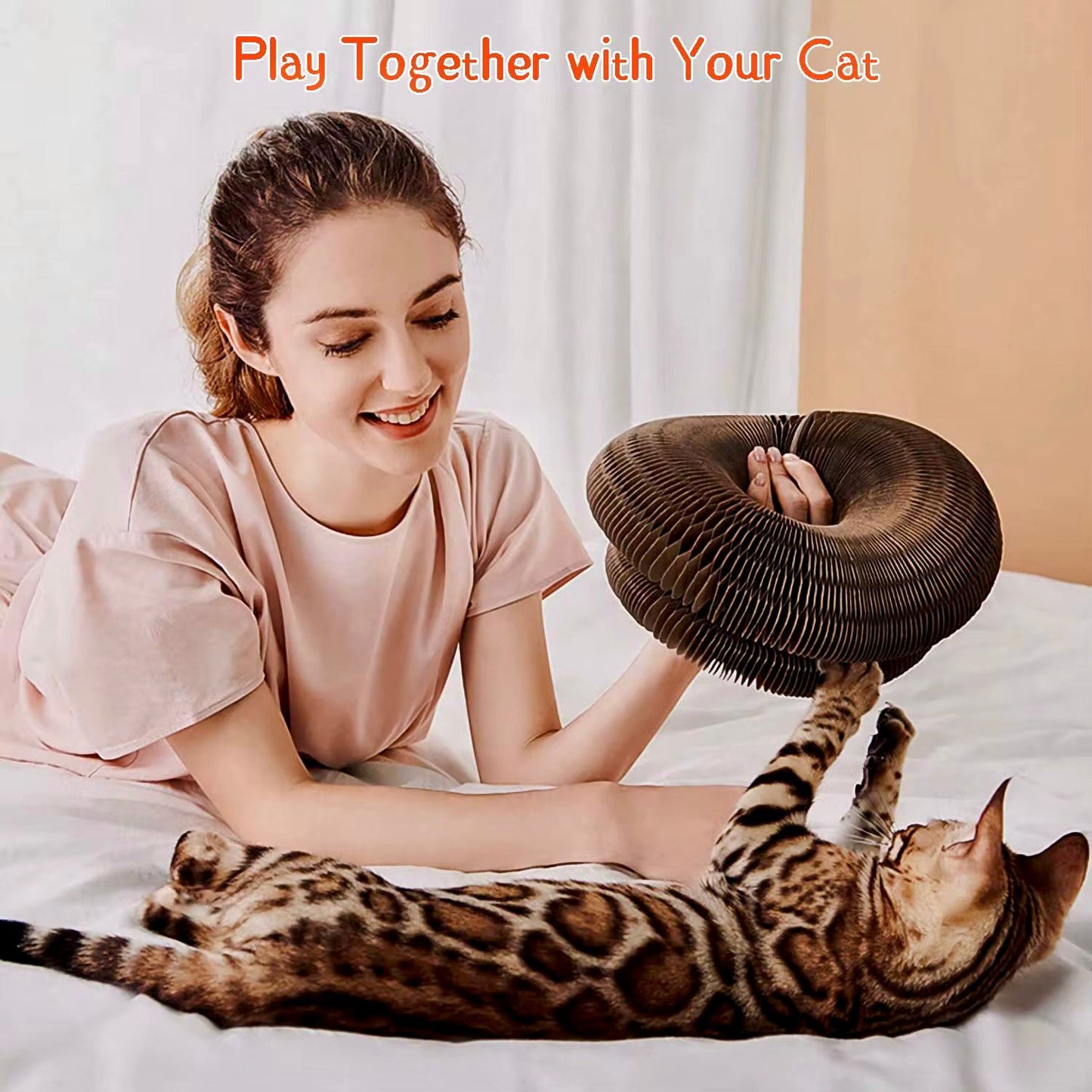 Magic Cat Scratch Board Toy – 2-in-1 Scratch Pad, Shape-Changing Playboard & Furniture Protector