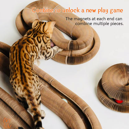Magic Cat Scratch Board Toy – 2-in-1 Scratch Pad, Shape-Changing Playboard & Furniture Protector