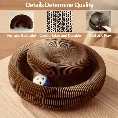 Magic Cat Scratch Board Toy – 2-in-1 Scratch Pad, Shape-Changing Playboard & Furniture Protector