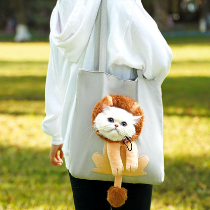 Adorable Cat Plush Tote Bag – 6 Variants, Multi-Color Options