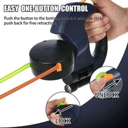 Dual Retractable Dog Leash